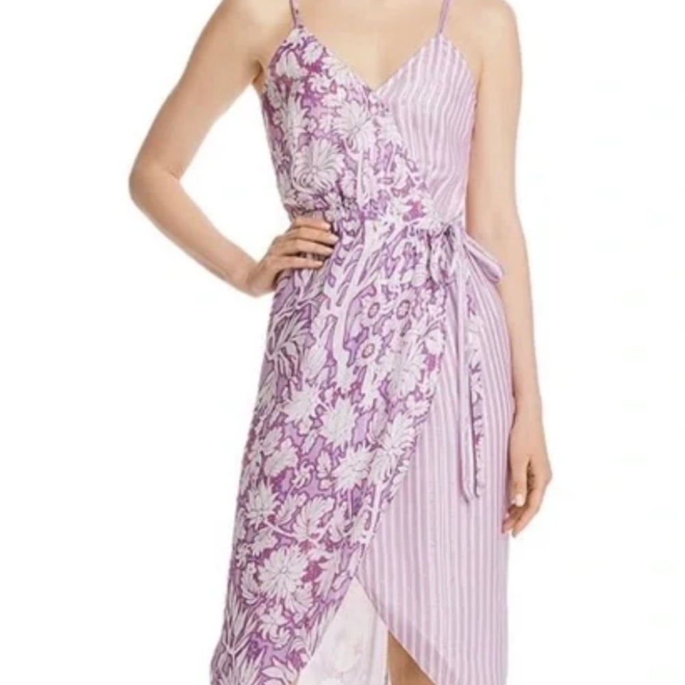 Hemant & Nandita Printed Wrap Dress - Purple, size Xl